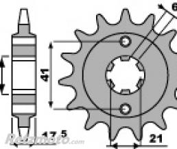 Pignon 15 dents PBR cha�ne 525 Honda VFR400R NC 24
