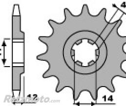 Pignon standard PBR 14 dents cha�ne 428 Aprilia RS4 125