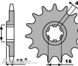 Pignon 15 dents PBR cha�ne 428 SUZUKI RV125 VANVAN