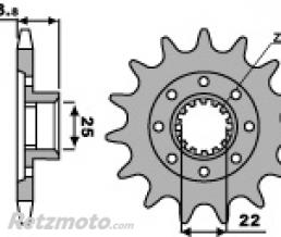 Pignon 16 dents PBR cha�ne 525 MV AGUSTA F3 675