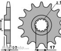 Pignon 13 dents PBR cha�ne 520 HUSQVARNA CR/WR 125