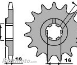 Pignon 14 dents PBR cha�ne 520 HUSQVARNA SMS125