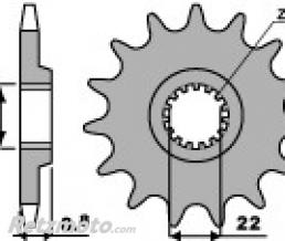 Pignon acier PBR 12 dents chaine 520 KTM Freeride 350