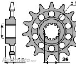 Pignon PBR 17 dents chaine 520 BMW S1000RR