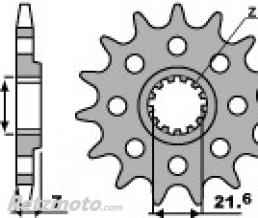 Pignon PBR 16 dents chaine 520 Suzuki GSX-R600 - Triumph Daytona 675