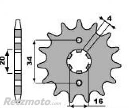 Pignon 17 dents PBR chaine 428 Yamaha DT125LC