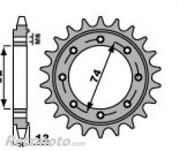 Pignon PBR 21 dents acier type 2196 pas 525 GILERA GP800 APRILIA SRV850