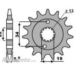 Pignon PBR 15 dents acier type 2276 pas 520