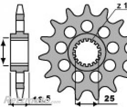 Pignon PBR 16 dents acier standard 520 type 2187 KTM 1190 RC8