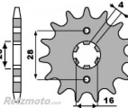 Pignon PBR 15 dents acier standard pas 520 type 422