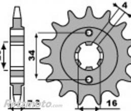 Kit cha�ne KTM Duke 125 '11 DID 14x45 520NZ renforc�e(couronne standard)
