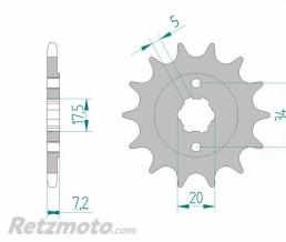 Kit cha�ne Honda 125 Varadero AFAM 520XLR2 14x44 standard - couronne standard