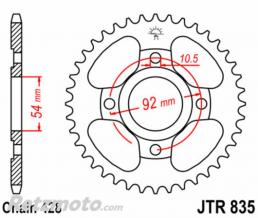 Kit cha�ne Yamaha SR125 JT 428HDR 14x49 renforc�e couronne standard