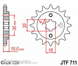 Kit cha�ne Cagiva Mito JT 520X1R 12x41 renforc�e(couronne standard)