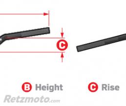 Guidon �22,2mm avec barre SCAR S� Medium aluminium noir/mousse noir