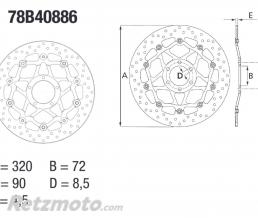 Disque de frein BREMBO Oro flottant