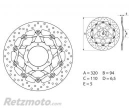 BREMBO Disque de frein BREMBO Oro flottant