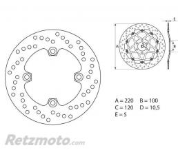 BREMBO Disque de frein BREMBO Oro fixe