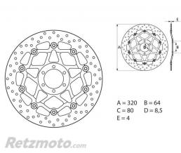BREMBO Disque de frein BREMBO Oro flottant