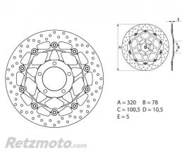 Disque de frein BREMBO Oro flottant