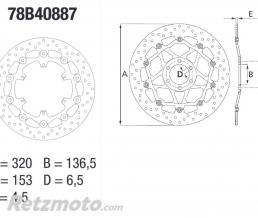 Disque de frein BREMBO Oro flottant