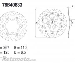 Disque de frein BREMBO Oro flottant