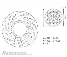 Disque de frein BREMBO Oro fixe