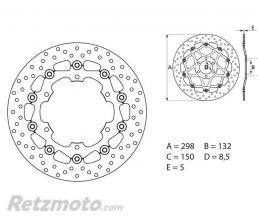 Disque de frein AV BREMBO Oro flottant
