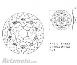 Disque de frein BREMBO Oro flottant