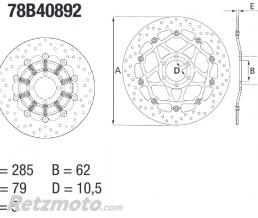 Disque de frein BREMBO Oro flottant