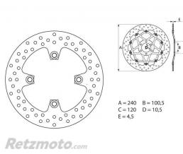 BREMBO Disque de frein BREMBO Oro fixe