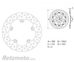 Disque de frein BREMBO Oro fixe