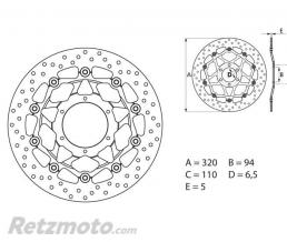 Disque de frein BREMBO Oro flottant