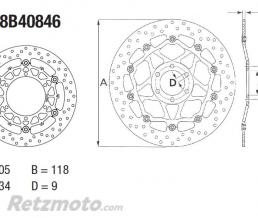 Disque de frein BREMBO Oro rond flottant