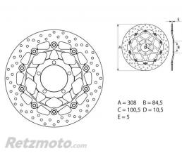 Disque de frein BREMBO Oro flottant
