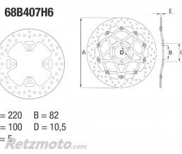 Disque de frein BREMBO Oro fixe