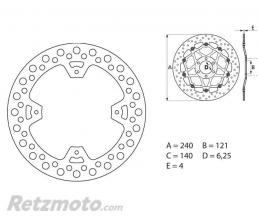 Disque de frein BREMBO Oro rond fixe