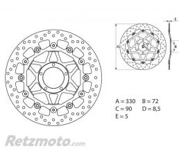 Disque de frein BREMBO Oro flottant