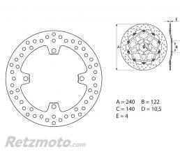 Disque de frein BREMBO Oro rond fixe