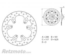 BREMBO Disque de frein BREMBO Oro fixe