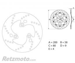 Disque de frein BREMBO Oro fixe