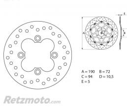 Disque de frein BREMBO Oro fixe