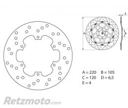 Disque de frein BREMBO Oro fixe