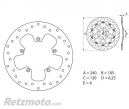 BREMBO Disque de frein BREMBO Oro fixe