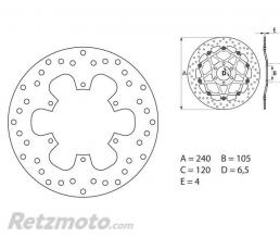 Disque de frein BREMBO Oro fixe