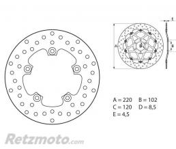 Disque de frein BREMBO Oro fixe