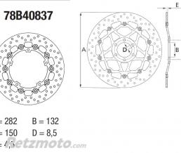 Disque de frein BREMBO Oro flottant