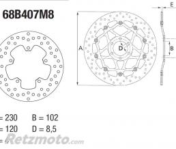 Disque de frein BREMBO Oro fixe