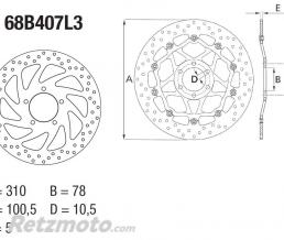 Disque de frein BREMBO Oro fixe
