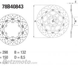 Disque de frein BREMBO Oro flottant